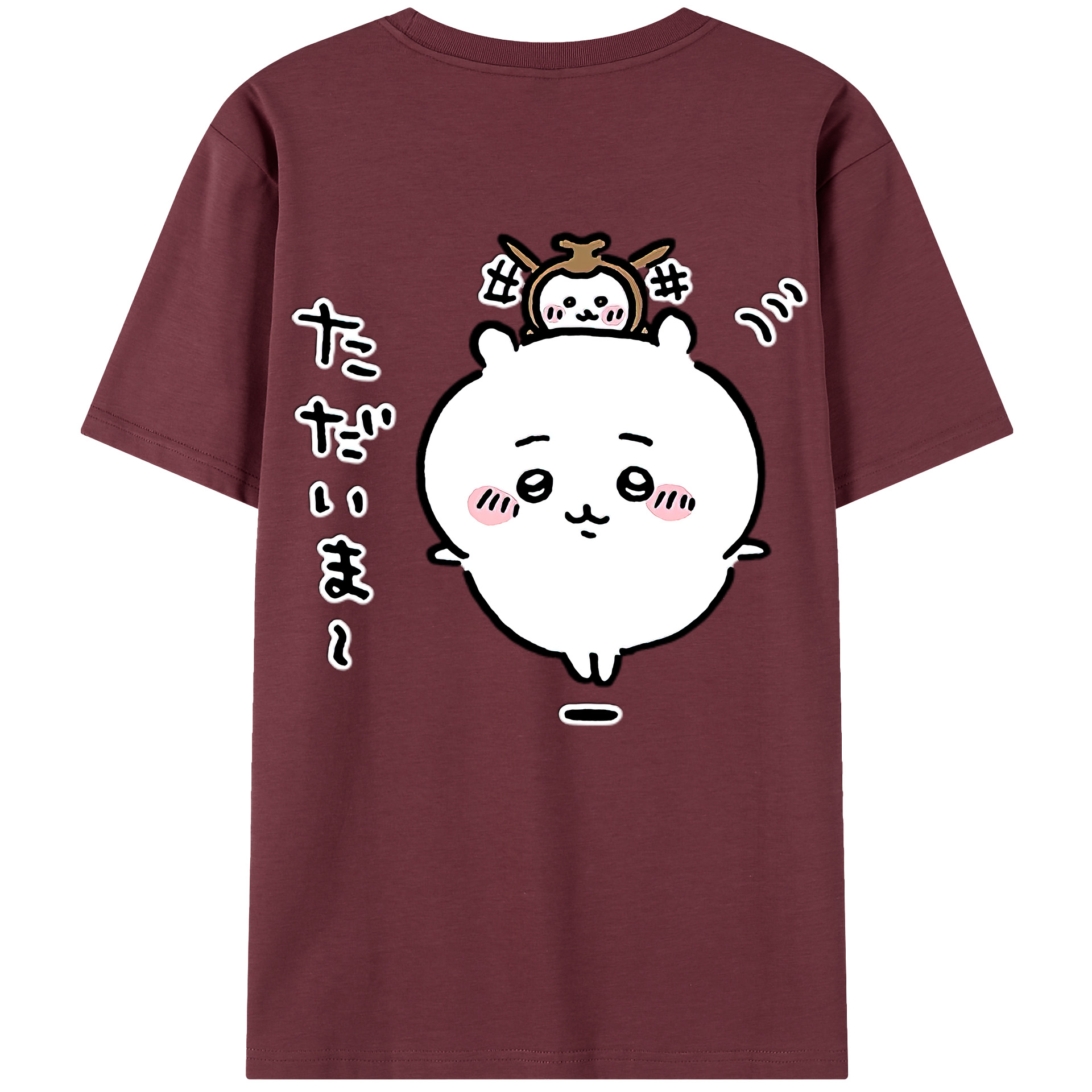 （画像用） ちいかわ ちいかわ Chii-kawa chiikawa 綿100％半袖Tシャツ（背面プリント）